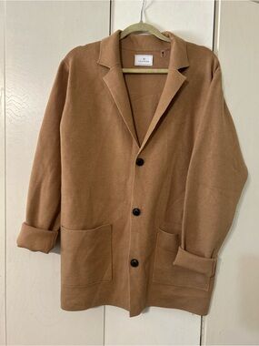 7 Diamonds Men's Soft Camel Pea Coat